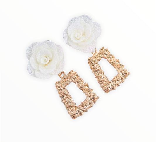 FLORAL&GOLD EARRINGS